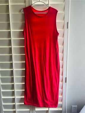 Universal Thread Sleeveless Maxi Dress in Coral color